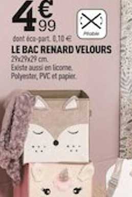 Le Bac Renard Velours