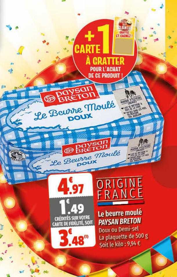 le beurre moulé paysan breton