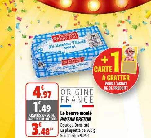 le beurre moulé paysan breton
