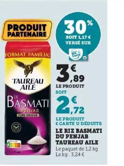 Le Riz Basmati Du Penjab Taureau Ailé