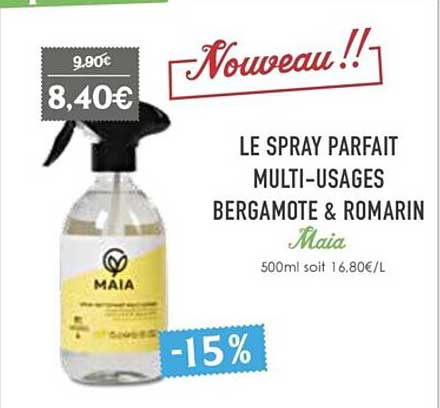 le spray parfait multi-usages bergamote & romarin maia