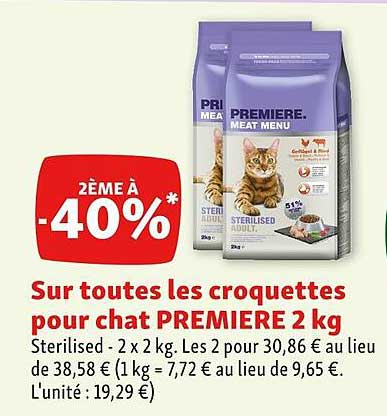 Les Croquettes Pour Chat Première 2 Kg