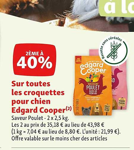 les croquettes pour chien edgard cooper