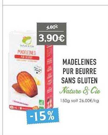 madeleines pur beurre sans gluten nature & cie