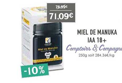 miel de manuka iaa 18+ comptoirs & compagnes