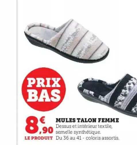 mules talon femme