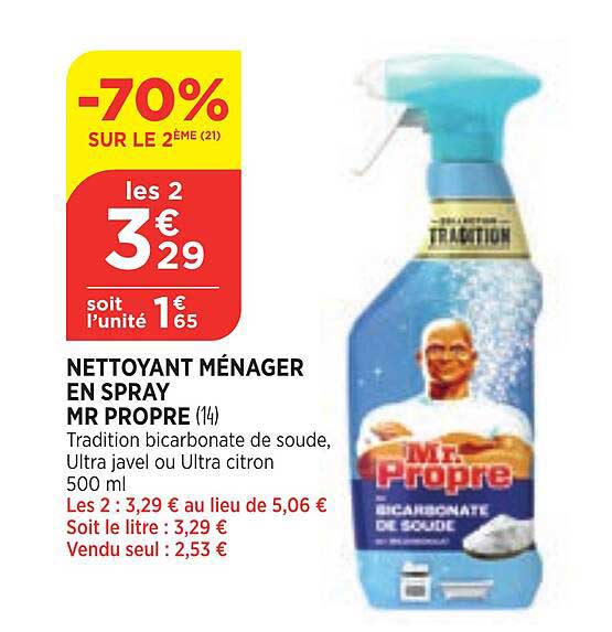 nettoyant ménager en spray mr propre
