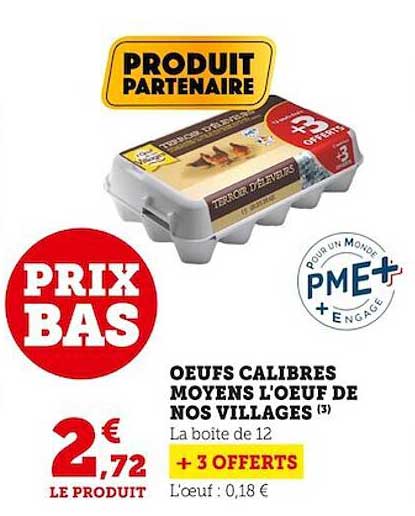 oeufs calibres moyen l'œuf de nos villages