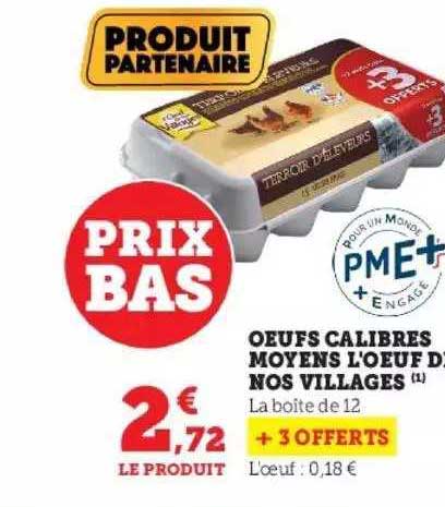 oeufs calibres moyens l'œuf de nos villages