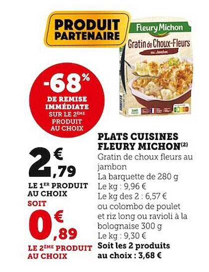 Plats Cuisinés Fleury Michon