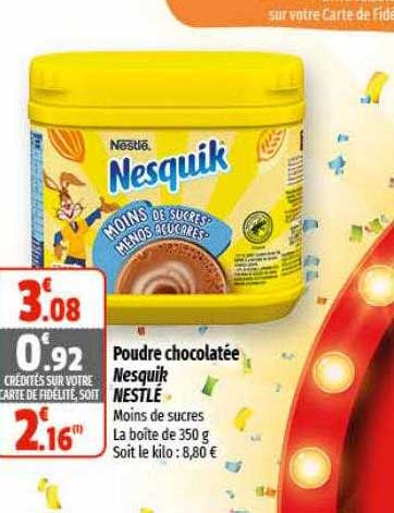 poudre chocolatée nesquik nestlé