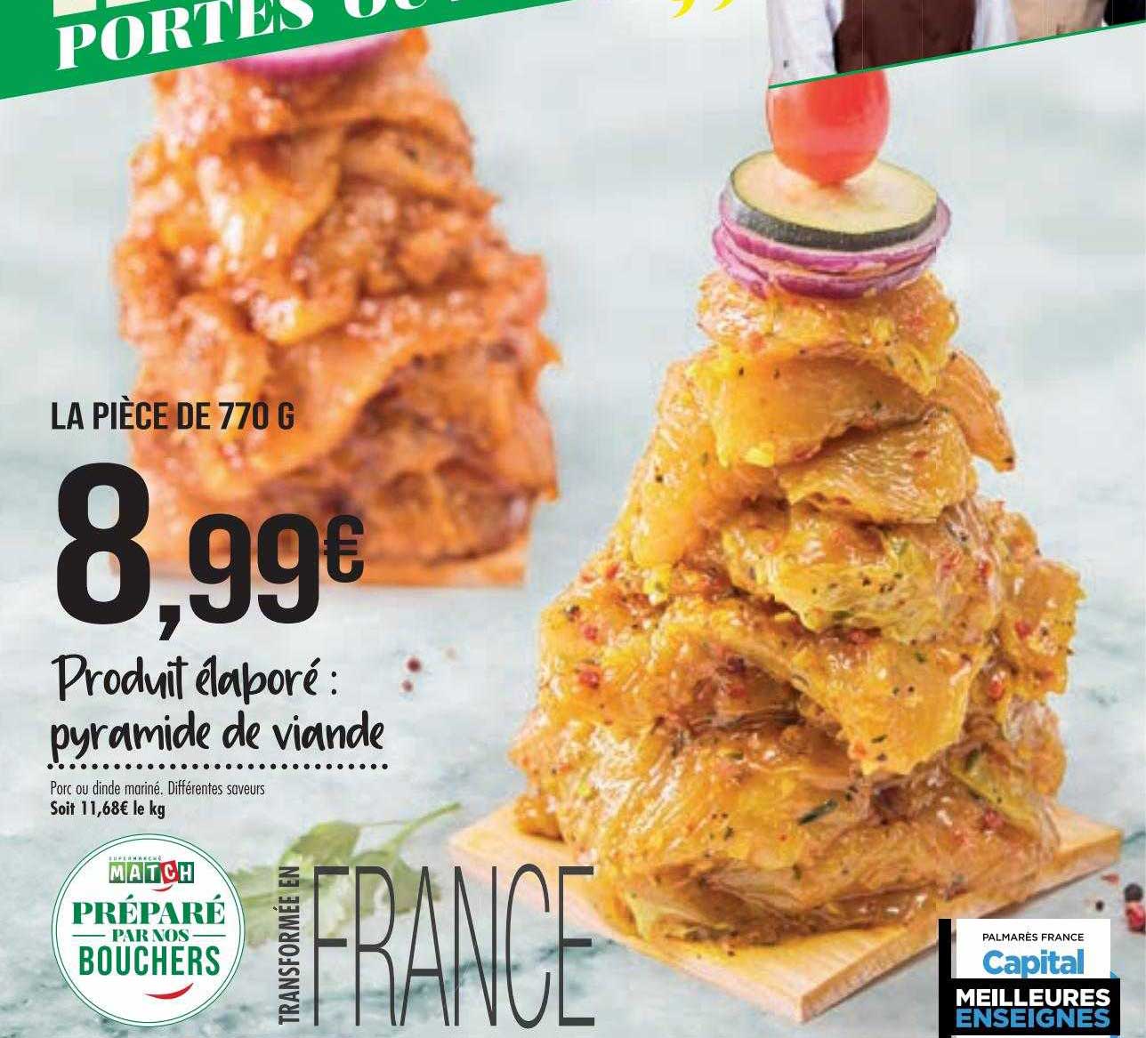 produit élaboré : pyramide de viande