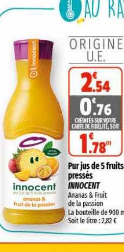 pur jus de 5 fruits pressés innocent