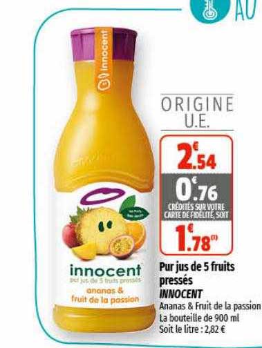pur jus de 5 fruits pressés innocent