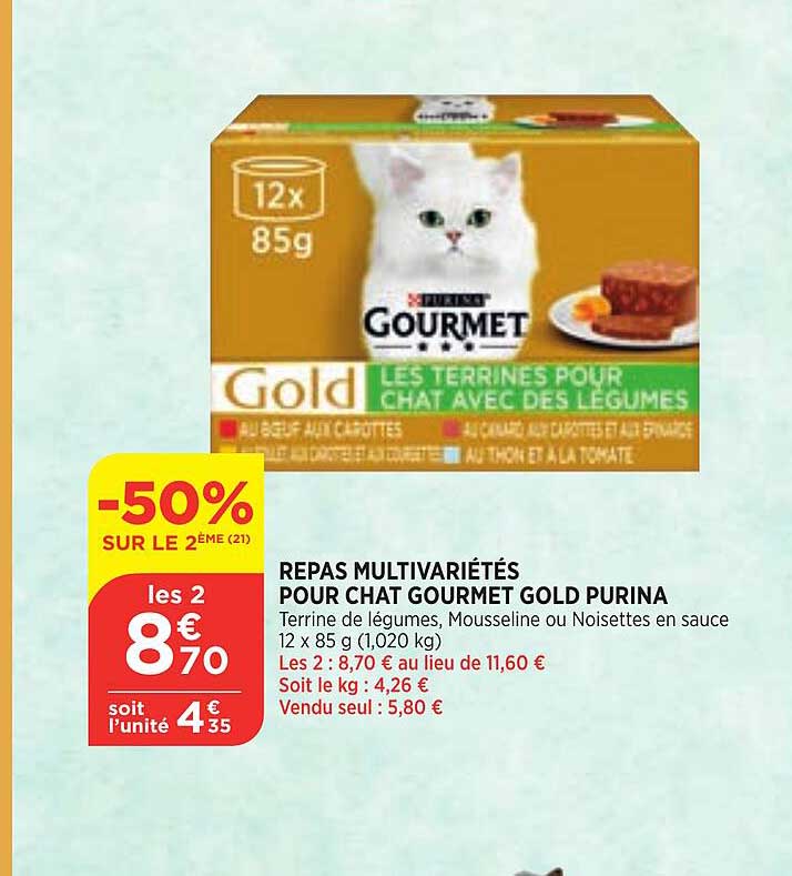 Repas Multi Variétés Pour Chat Gourmet Gold Purina