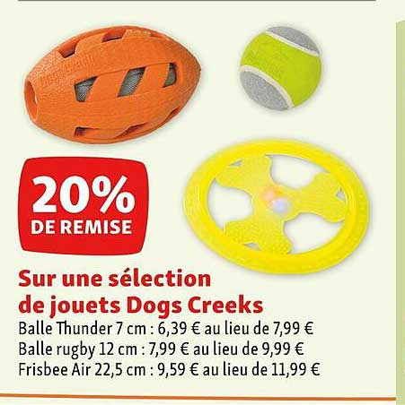 sélection de jouets dogs creeks