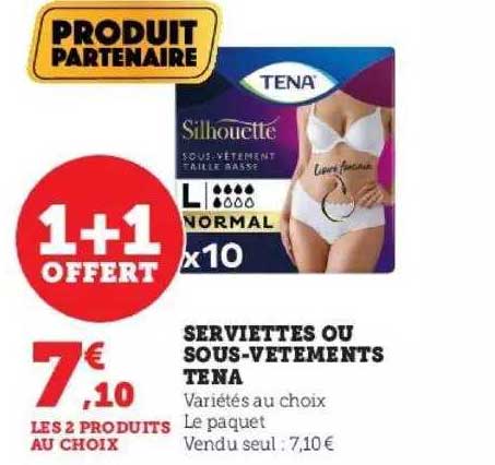 serviettes ou sous-vêtements tena