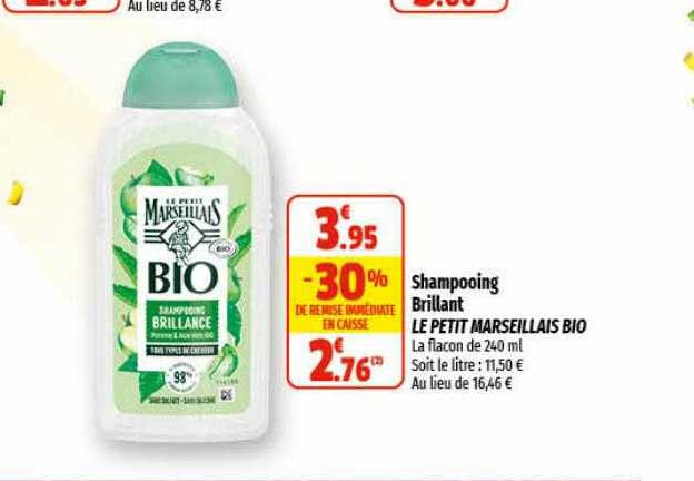 shampooing brillant le petit marseillais bio