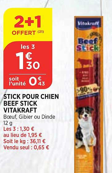 stick pour chien beef stick vitakraft