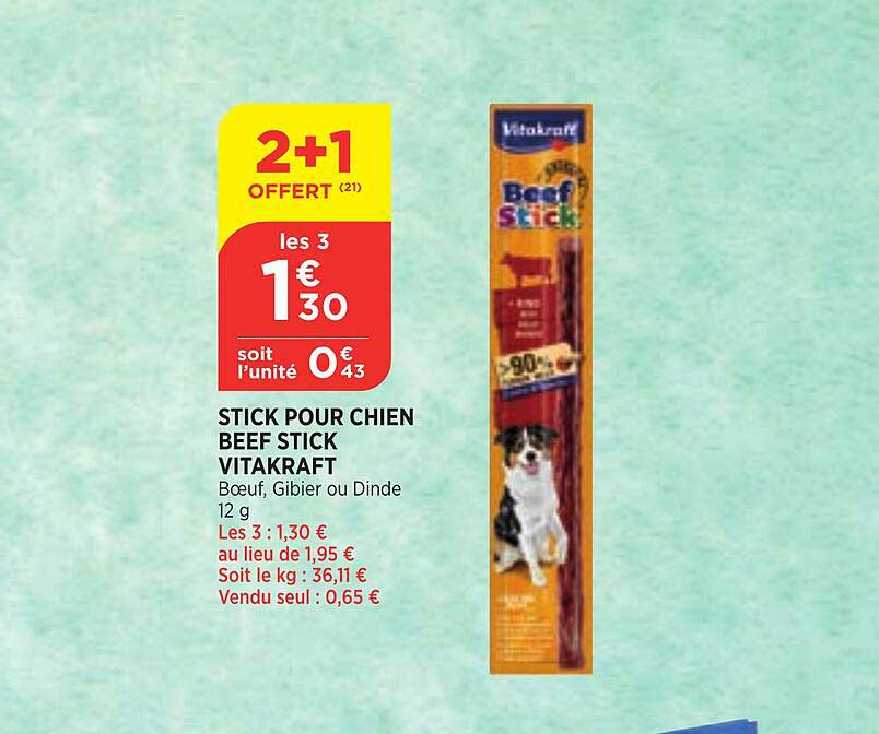stick pour chien beef stick vitakraft