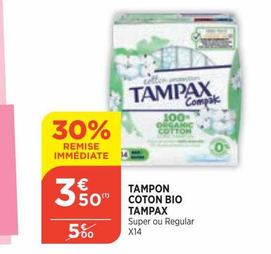 tampon coton bio tampax