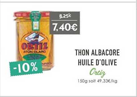 Thon Albacore Huile D'olive Ortiz