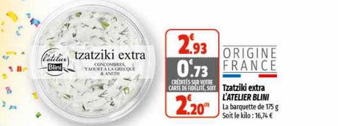 tzatziki extra l'atelier blini