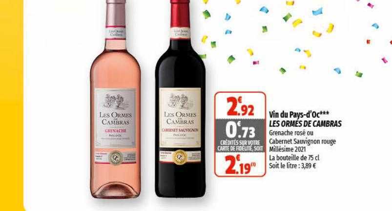 Vin Du Pays-d'oc Les Ormes De Cambras