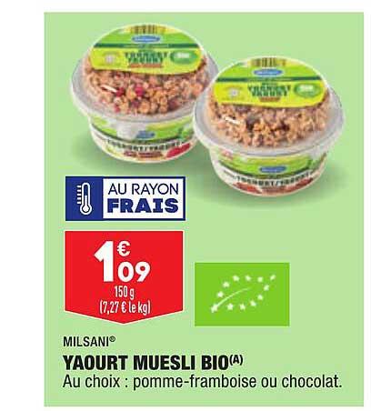 Yaourt Muesli Bio Milsani