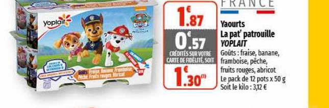 Yaourts La Pat' Patrouille Yoplait