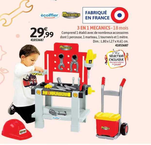 3 en 1 mecanics ecoiffier