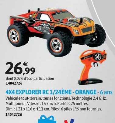 4x4 explorer rc 1/24ème - orange