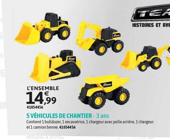 5 véhicules de chantier - 3 ans