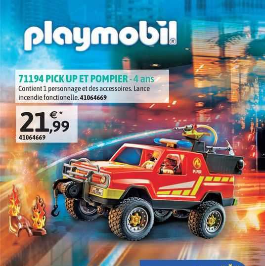 71194 pick up et pompier playmobil