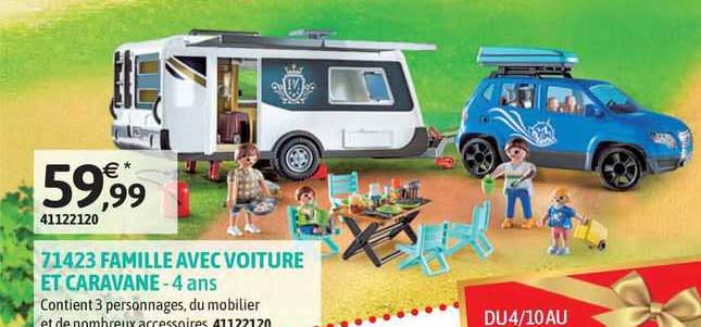 71423 famille avec voiture et caravane - 4 ans