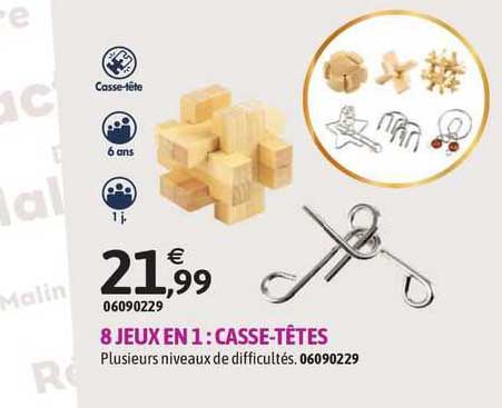 8 jeux en 1 : casse-têtes