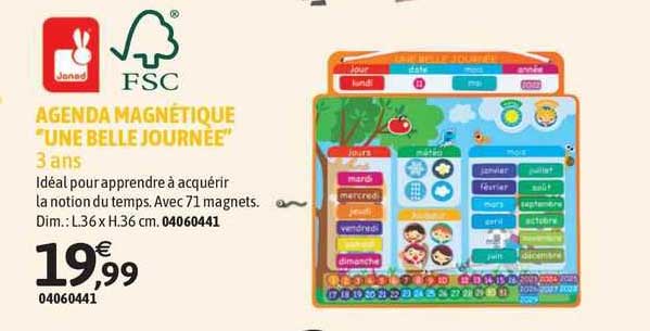 agenda magnétique "une belle journée"