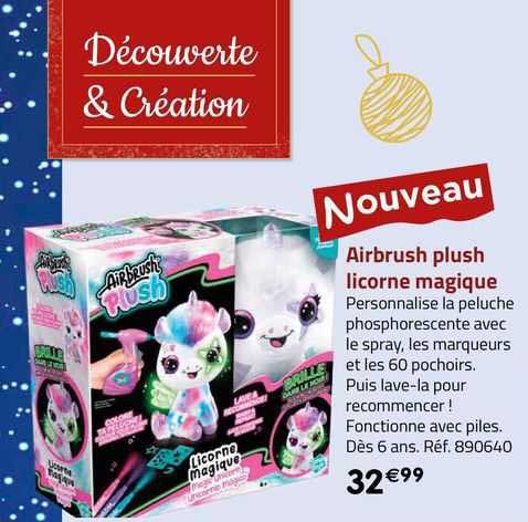 airbrush plush licorne magique