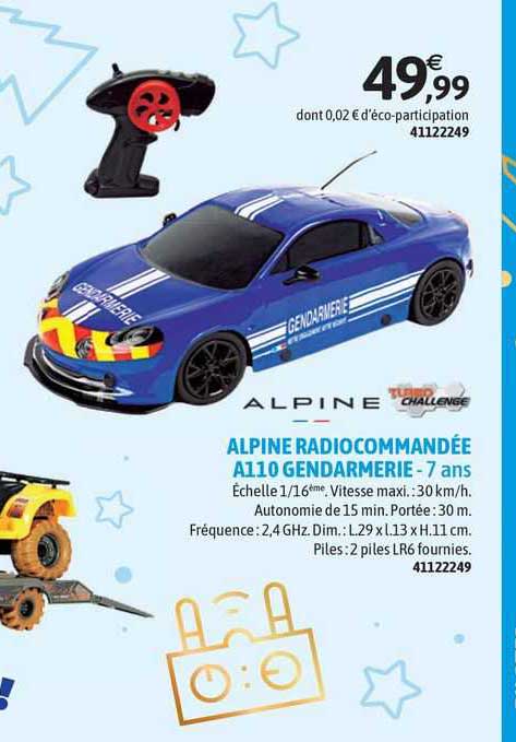 alpine radiocommandée a110 gendarmerie