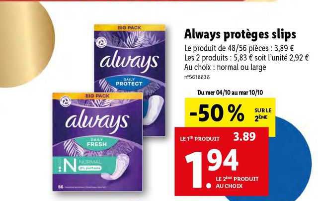 Always Protèges Slips