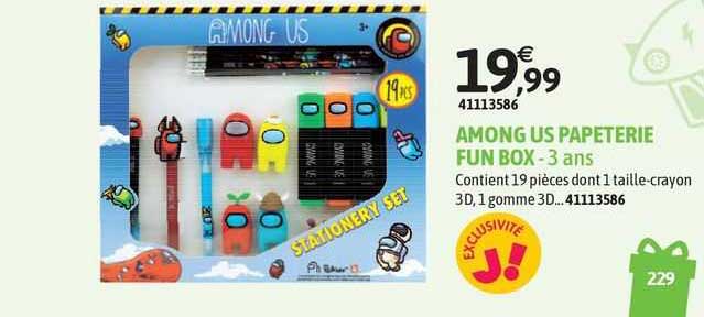 among us papeterie fun box