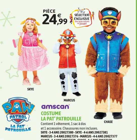 amscan costume la pat' patrouille