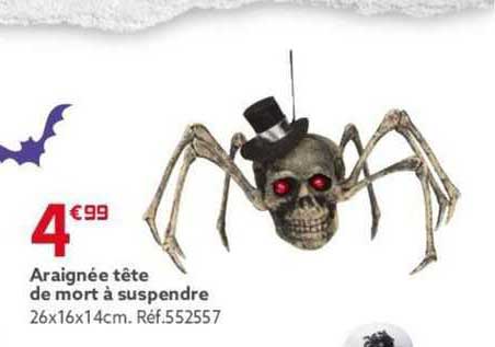araignée tête de mort à suspendre