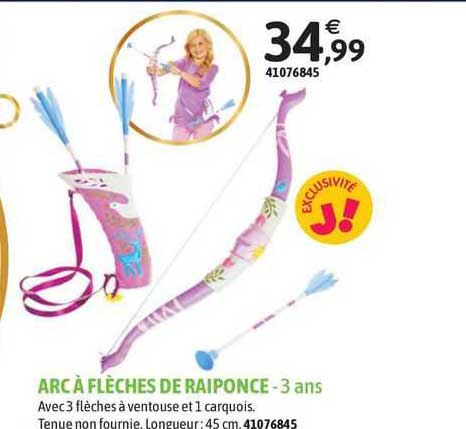 arc à flèches de raiponce - 3 ans