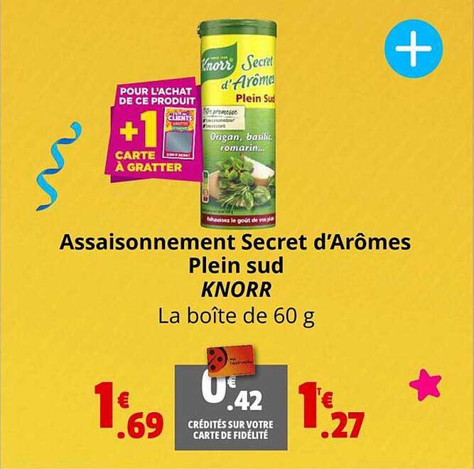 assaisonnement secret d'arômes plein sud knorr