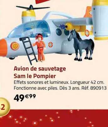avion de sauvetage sam le pompier
