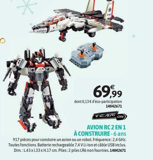 Avion Rc 2 En 1 à Construire