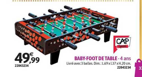 baby-foot de table - 4 ans