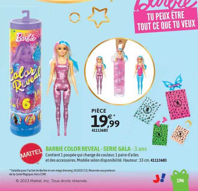 Barbie Color Reveal - Serie Gala - 3 Ans