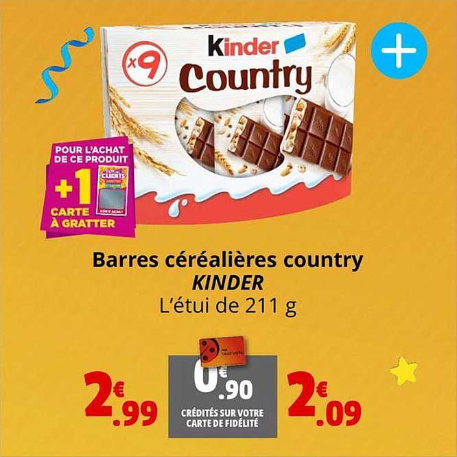 barres céréalières country kinder